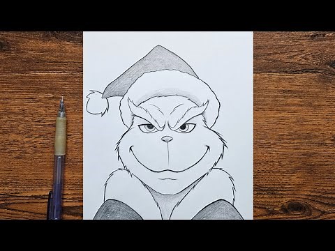 How to draw Grinch at christmas | Grinch step by step | easy tutorial