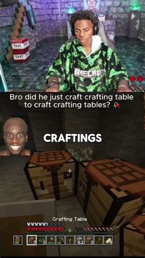 Speed crafted crafting tables to crafting tables🥀