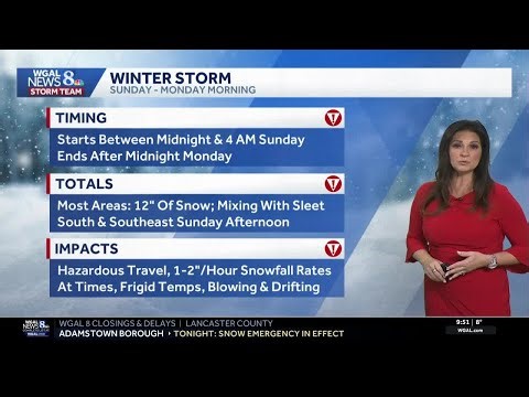 Arctic air is in place when massive winter storm heads into south-central PA