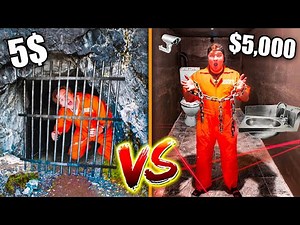 $5 Vs $5,000 Prison ESCAPE *Budget Challenge*
