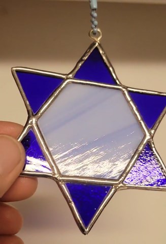 Stained Glass Star of David - Etsy