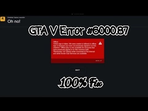 How to fix rockstar games launcher offline mode error(#6000.87)| Unable to sign in fix |Gta V part 2