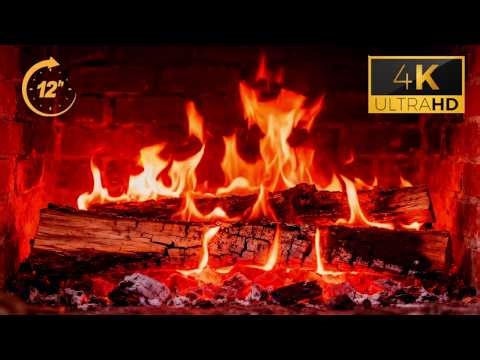 Relaxing Fireplace 4K UHD - Real Burning Logs & Soothing Fire Sounds [NO ADS]