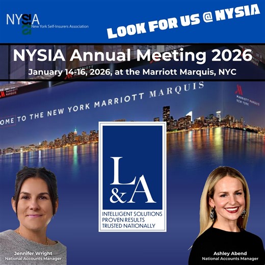 📣 Join Us at the New York Self-Insurers Association Annual Meeting 2026! 🗽 We’re thrilled to announce that Ashley Abend-Draper and Jennifer Wright from Lemieux & Associates will be representing us at our booth during the NYSIA Annual Meeting on January 14–16, 2026, at the @Marriott Marquis in NYC. Stop by to connect with our team, explore our services, and learn how L&A continues to set the standard for excellence in the insurance industry. See you in the Big Apple! 🍎 #LemieuxAndAssociates #N