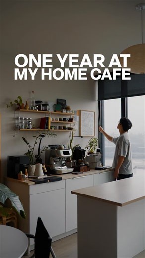 Brandon Chou on Instagram: "moved into this apartment a year ago, put together my coffee bar, and made a lot of drinks throughout the year 😌 few more months then i gotta move again 🚚 to more recipes and maybe even bring back a familiar series! #coffee #homecafe"