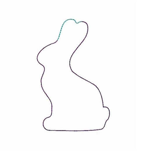 Bunny Tag Embroidery Design ITH | Easter Basket Name Tag Machine Embroidery