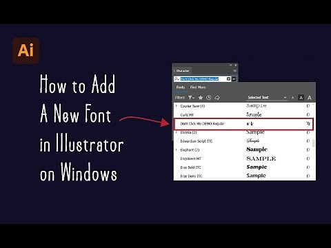 Illustrator Tip: How to Add A New Font in Adobe Illustrator on Windows | Adding fonts in Illustrator