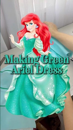 Sewing Ariel dress👗#sewing #sewingtutorial #ariel #littlemermaid #princessdress #princess #dressup