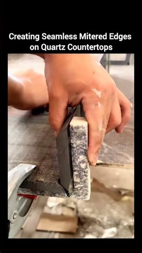 Creating Seamless Mitered Edges on Quartz Countertops