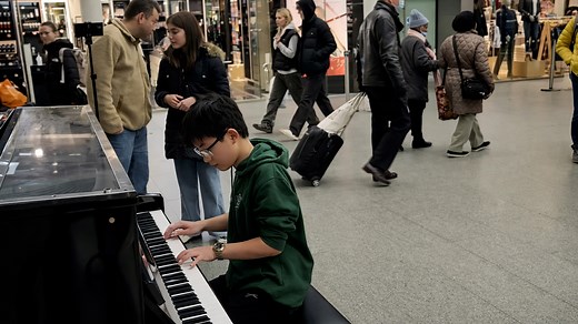 Playing Inception by Hans Zimmer in public space