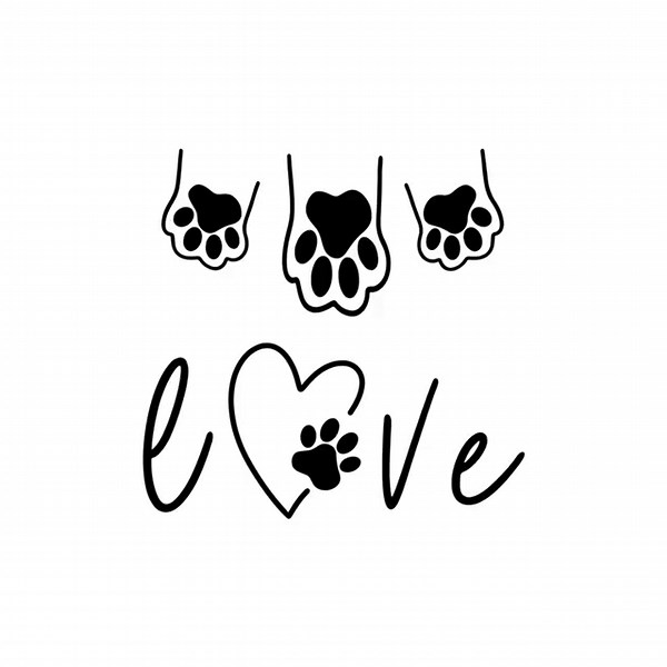Heart Paw SVG PNG Bundle, Dog Paw Svg, Paw Print Clipart Silhouette, Cat Paw Svg, Animal Paw Svg, Custom Heart Paw Svg, Cut File For Cricut