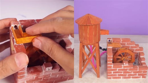 Eco Friendly Mini Water Wheel Using Recycled Materials