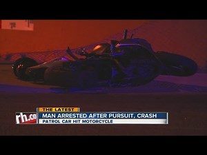 Man arrested after pursuit, crash