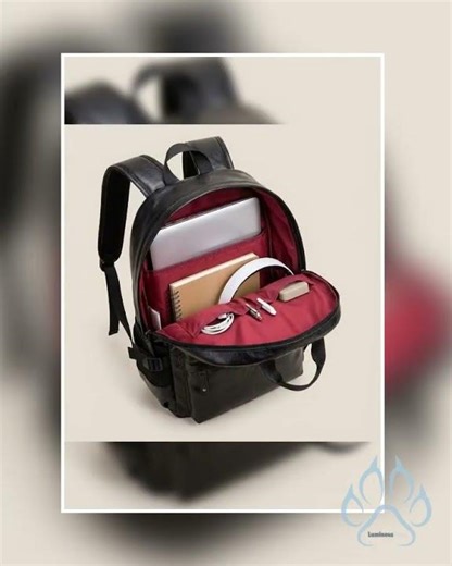 Leather Laptop Backpack – Scratch-Proof 15.6″ Carry