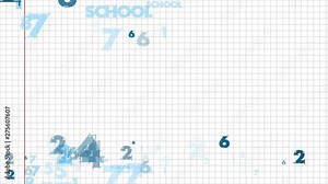 Formulas appear on a white background and fly to the camera.Math equations. Flight through numbers, formulas and math equations.