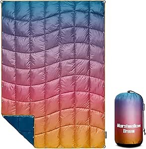 Camping Blanket, Puffy Blanket Lightweight Windproof Water Resistant for Outdoors,Hiking, Backpacking,Beach,Car,Picnic,Stadium