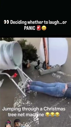 Man vs. Christmas Tree Net 😂🎄