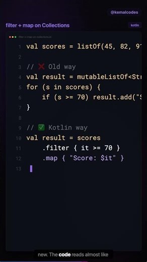 filter + map in Kotlin is addictive #shorts #kotlin