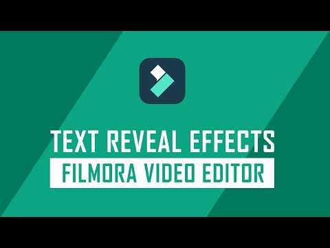 How to Create Text Reveal Effects on Filmora | Filmora Tutorials