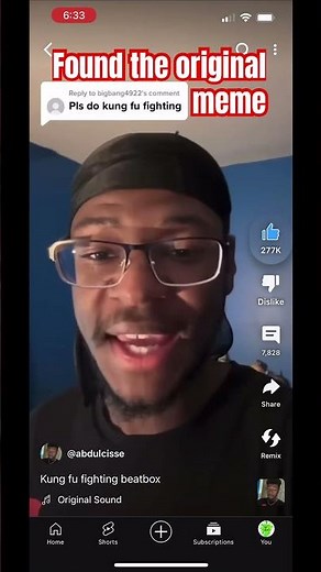 Kung fu fighting meme (original)