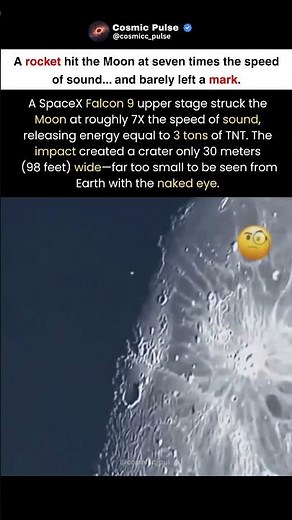A SpaceX Rocket Hit the Moon at 7× the Speed of Sound… And Barely Left a Mark#shorts #trending
