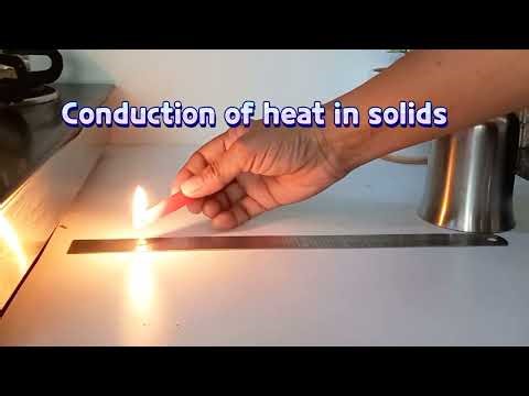 Conduction of heat in solids experiment #experiment #physicsexperiment #conductionofheatinsolids
