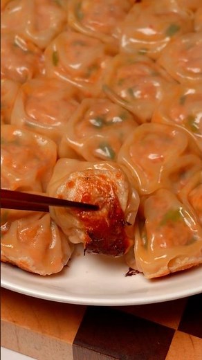Korean Crispy Honeycomb Kimchi Dumplings