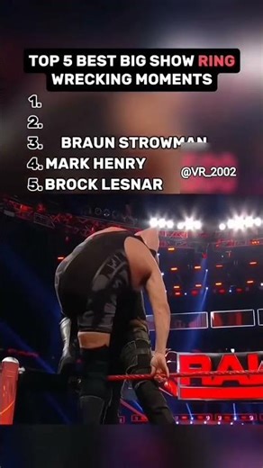 Big Show Ring Wrecking Moments #wwe