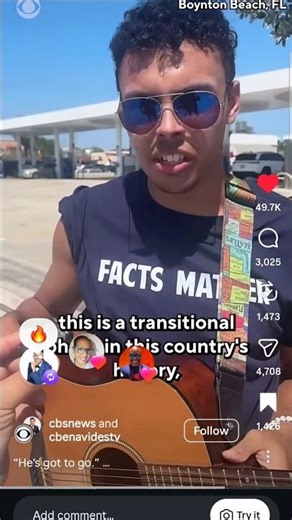 Interview with CBS News at Boynton Beach No Kings Protest!