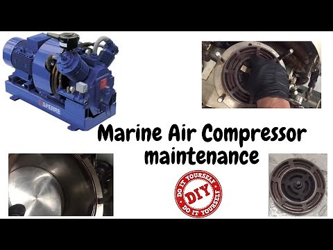 Marine (Ship) air compressor Sperre HL2/160 overhaul 2000 running hours maintenance A