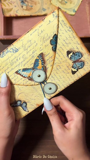 Blue Butterfly Handmade Junk Journal Folio Kit Tutorial