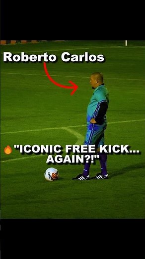 "Roberto Carlos Recreates His Legendary Free Kick – 25 Years Later!"