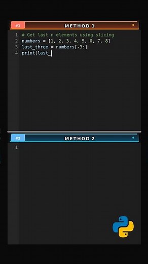 Get-Last-N-Elements-via-2-Methods #indexing