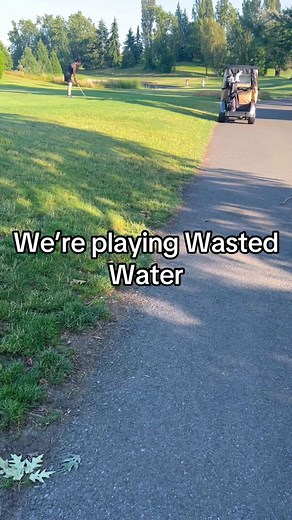 One of the Beer League Golf rotating drinking games is Wasted Water - ball gets wet, you take a shot. We rarely play this one for good reason. #beerleaguegolf #wastedwater #drinkinggame #golfchallenge #golflife