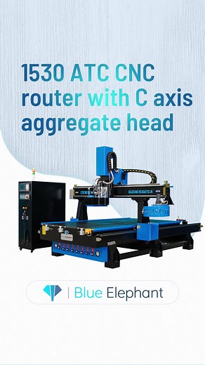 Blue Elephant CNC 1530ATC disc tool magazine can solve engraving, cutting, drilling, etc.!#engraving #cncrouter #woodworkingmachinery #woodworkingtips #christmasday
