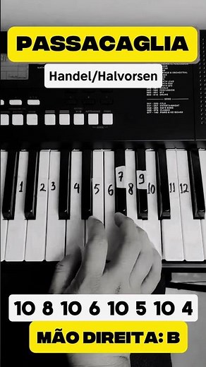 🎹 COMO TOCAR PASSACAGLIA de Handel/Halvorsen no TECLADO