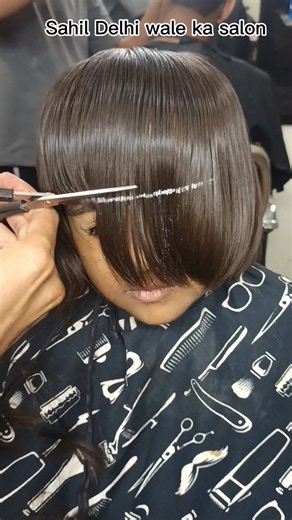 Front Hair Cutting Guide 🔥 Line Marking Technique #haircut #shorts