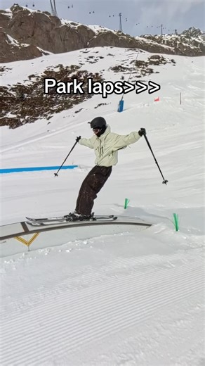 Park laps😎fit@snowverb and getting good with @ParkProgress #ski #skiing #fyp #shorts #snowboarding