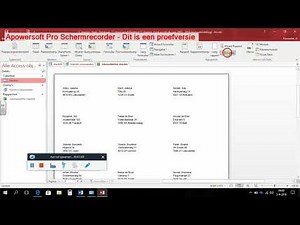 Access Etiketten maken