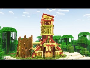 How to build Pirate Bamboo Outpost - Minecraft tutorial