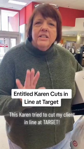 Entitled Karen Cuts in Line at Target #trending #viral #fyp #foryourpage #karensoftiktok #karenfreakouts #karensgoingwild #publicfreakout