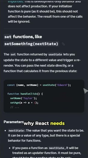 React useState Explained Simply #shorts