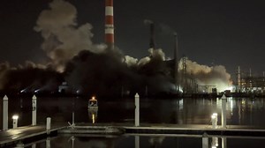MUCH OF OLD BPT POWER PLANT ￼IMPLODED AT 4 A.M. SUN (SMOKESTACK COMES DOWN IN APRIL) | Frank Recchia