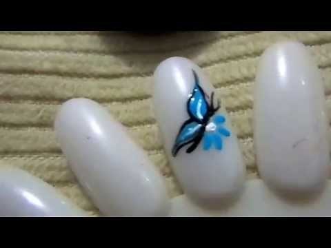 Unhas decoradas- Borboleta, passo a passo