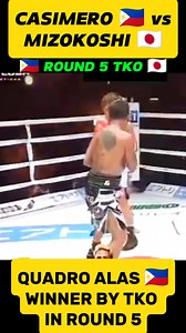 JOHN RIEL CASIMERO 🇵🇭 vs TOM MIZOKOSHI 🇯🇵 ROUND 5 TKO 🥊🥊🥊 #highlights #friends #follower #viewers | Pinoy boxing fights