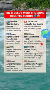 The world is full of records we never learned in school 🌍🤯 From the cleanest country to the most biodiverse — these facts make you see the world differently. Which country surprised you the most? 👇✨ #worldfacts #countryfacts #DidYouKnow #worldrecord #GlobalReach #fblifestyle | Dioselle Iniba