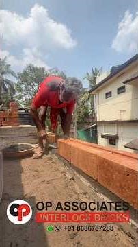 Soil solid laterite interlocking bricks first layer setting in water level #soil #interlockingbrick