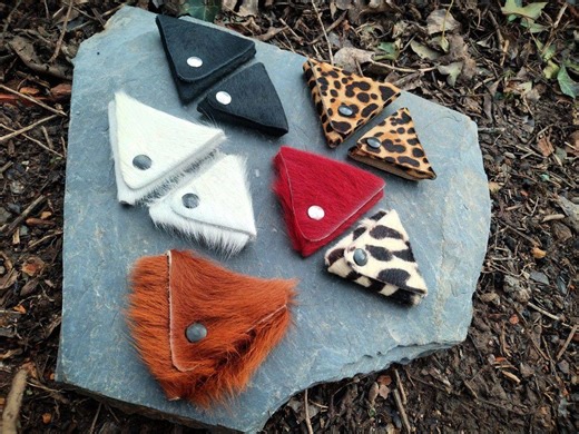 Leather Wallet. Animal Print Fur Wallet. - Etsy