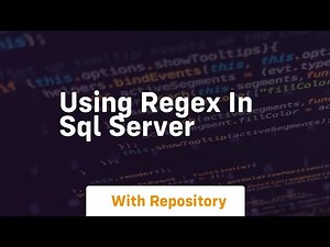 using regex in sql server