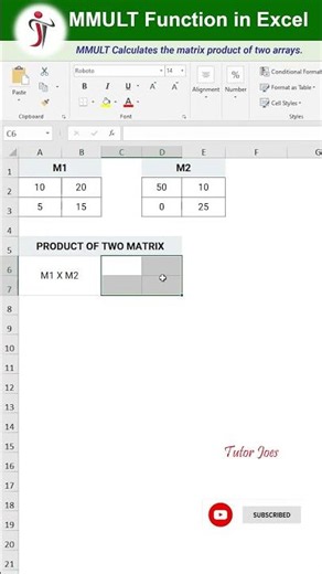 MMULT in Excel